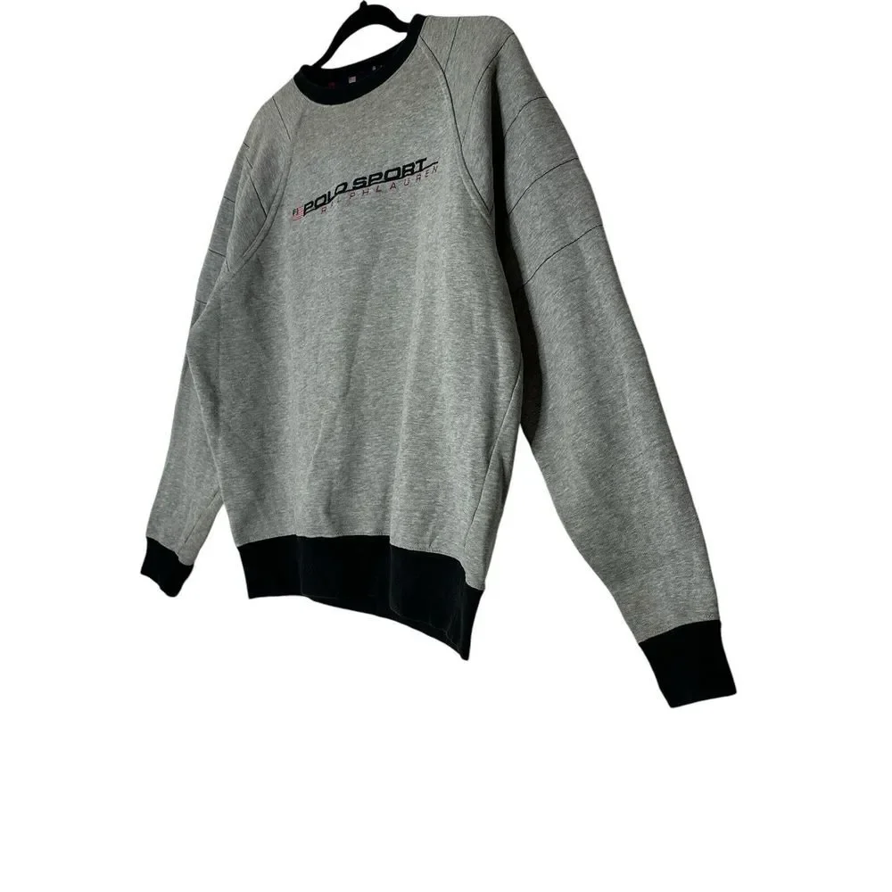Vintage Polo Sport Ralph Lauren Crewneck Small  Grey USA 90's  Y2K Outdoor‎